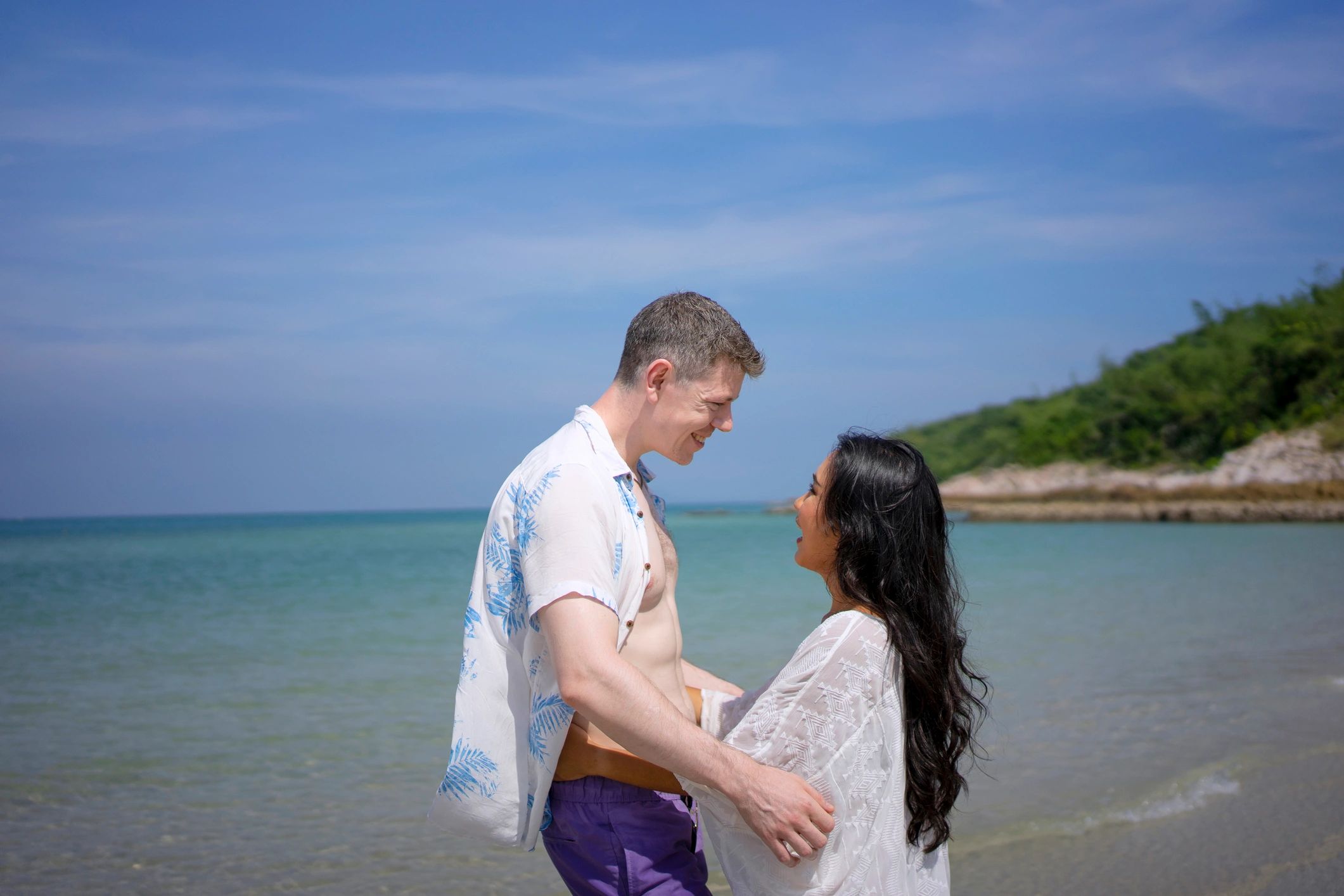 Couple on a beach getaway