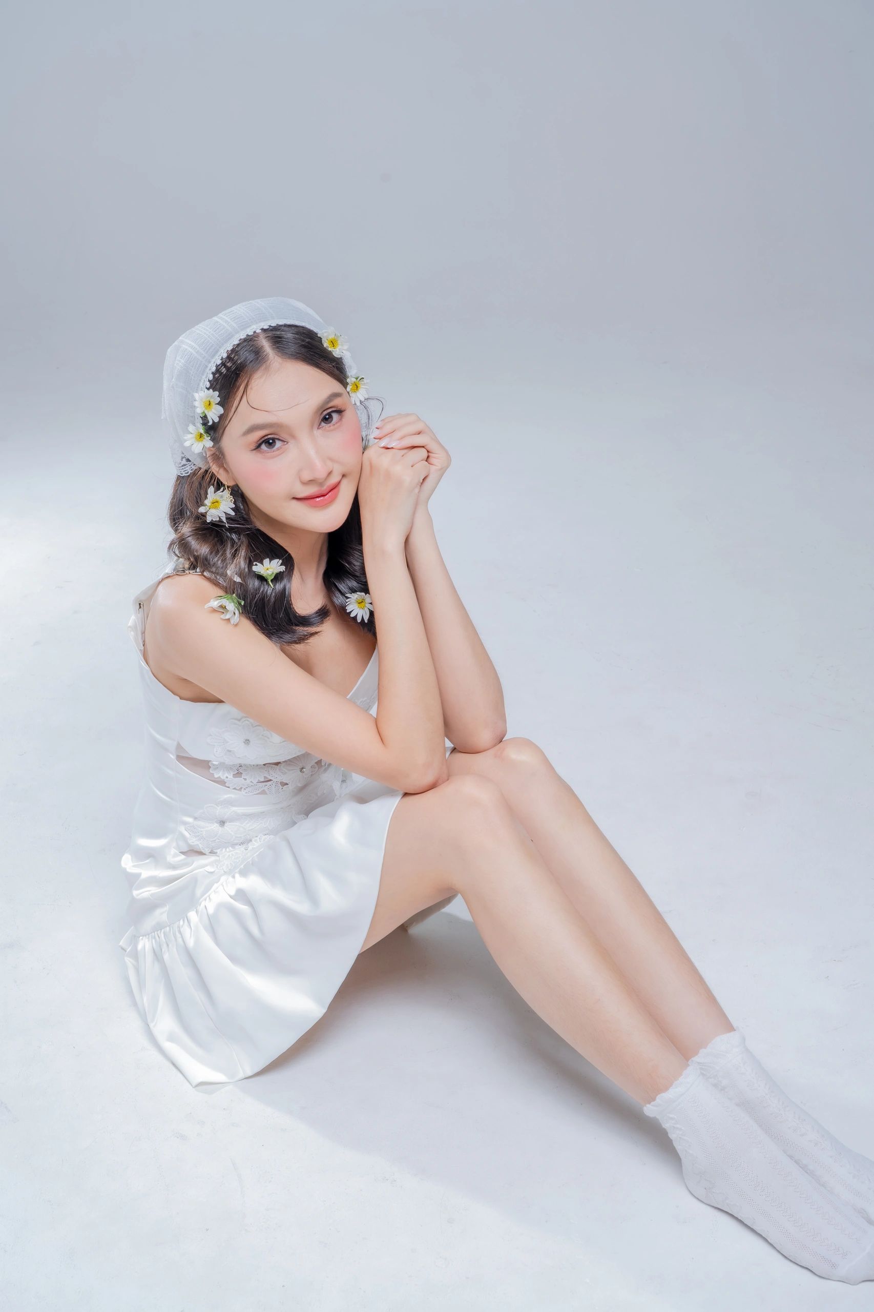 Bridal portrait with soft editorial styling