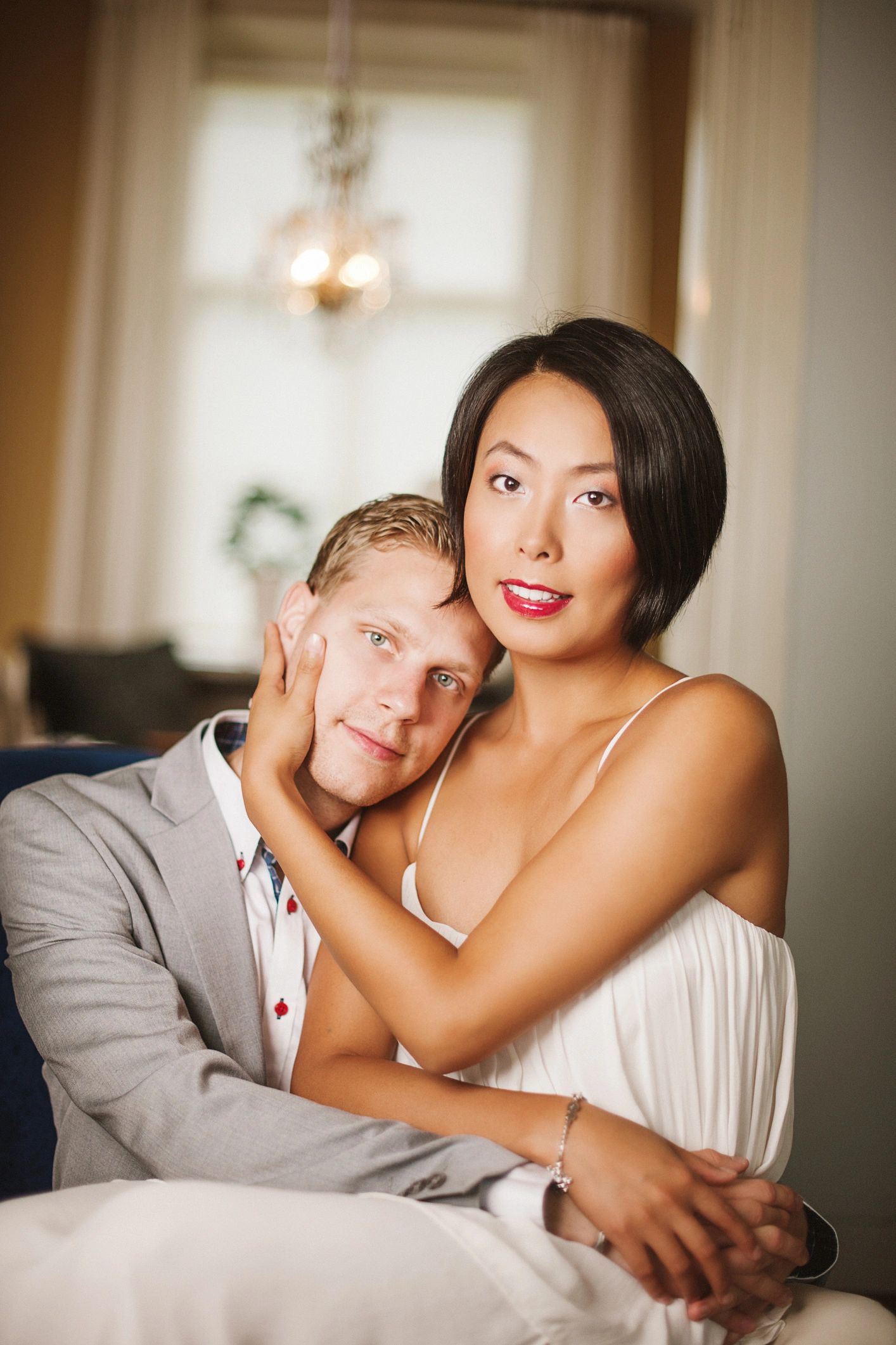 Editorial portrait of a couple representing Wedlogue's lead photographer style